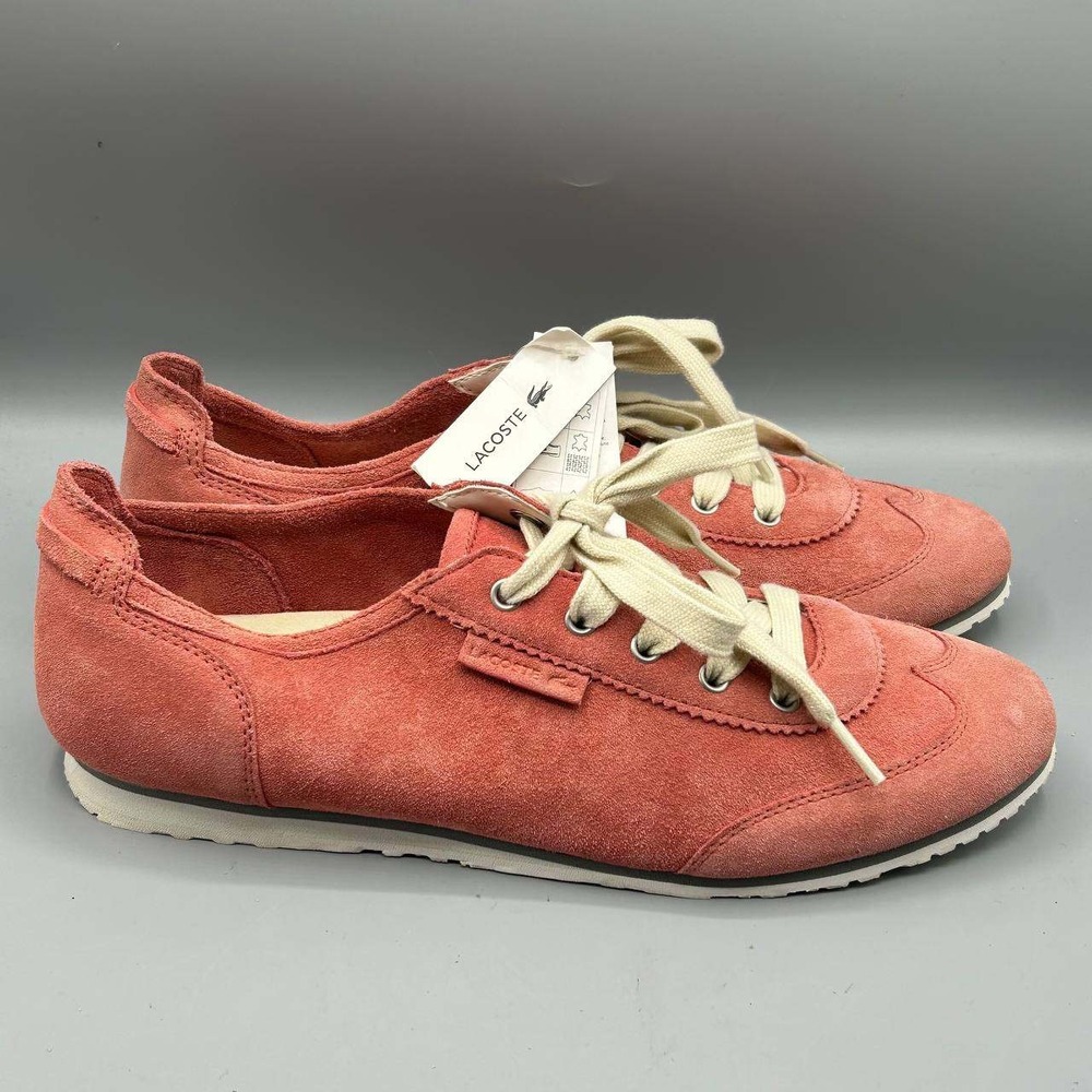 Lacoste New Missano Runner SRW Coral Pink Suede Sneakers 7-27SRW1211099 Men 10